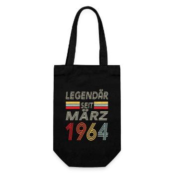 Legendär seit März 1964 - Geschenkbeutel für Flaschen - Schwarz - Vorne