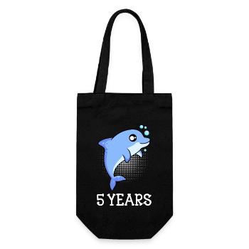 5 ans 5ème anniversaire anniversaire des enfants - Sac à bouteille - noir - Devant