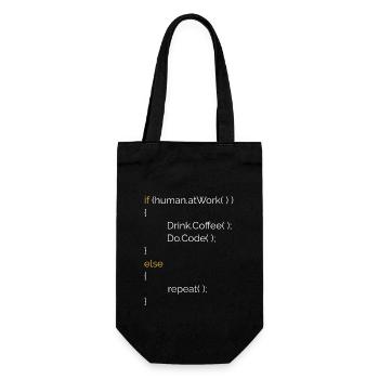 Programmierer Informatiker Kaffee Geschenk C# Java - Geschenkbeutel für Flaschen - Schwarz - Vorne