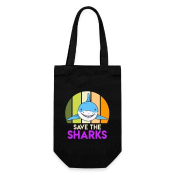 Save the Sharks Shark Protection Shark - Gift Bag for Bottles - black - Front