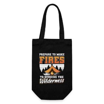 Fire Nature Survivalist - Gift Bag for Bottles - black - Front