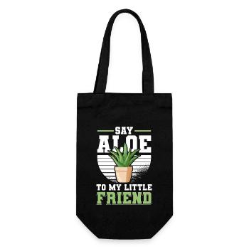 Flowers Aloe Vera Succulent Gardener - Gift Bag for Bottles - black - Front