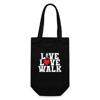 Live Love Walk Nordic Walking Poles - Gift Bag for Bottles - black - Front