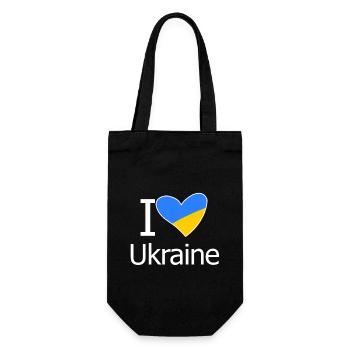 Ukraine - Gift Bag for Bottles - black - Front