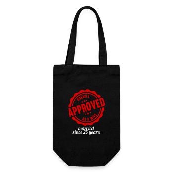 Testé 25 ans marié 25ème anniversaire de mariage - Sac à bouteille - noir - Devant