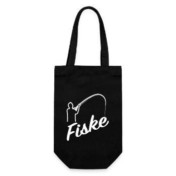 Fishing Swedish Holidays Scandinavia Fiske Angel - Gift Bag for Bottles - black - Front