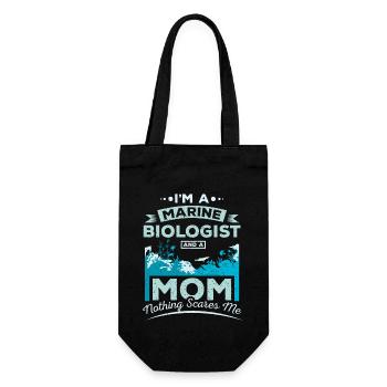 Marine biologist mother - Gift Bag for Bottles - black - Front