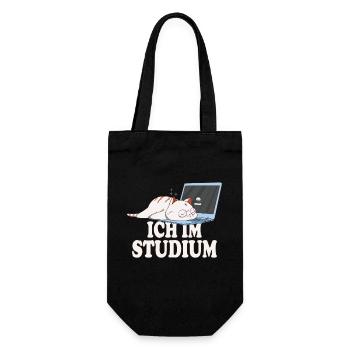 Ich im Studium schlafende katze - Geschenkbeutel für Flaschen - Schwarz - Vorne