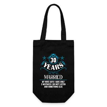 30 ans marié seulement 2 erreurs 30.Anniversaire de mariage - Sac à bouteille - noir - Devant