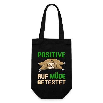 Sloth positiv auf müde getestet - Geschenkbeutel für Flaschen - Schwarz - Vorne