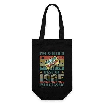 Ich Bin Nicht Alt, Ich Bin Ein Klassiker Best Of - Geschenkbeutel für Flaschen - Schwarz - Vorne