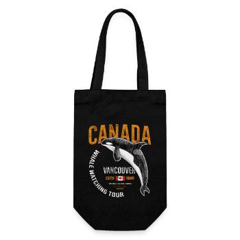 Canada Vancouver Wal Orca Geschenk - Geschenkbeutel für Flaschen - Schwarz - Vorne
