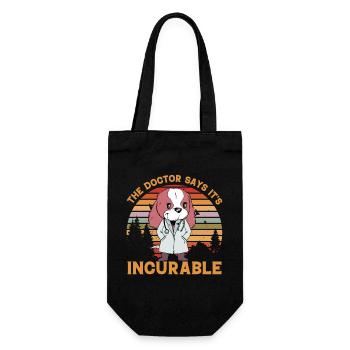 The Doctor says it's incurable - Gift Bag for Bottles - black - Front