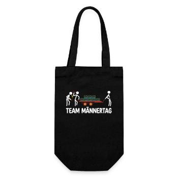 Team Männertag Vatertag - Geschenkbeutel für Flaschen - Schwarz - Vorne