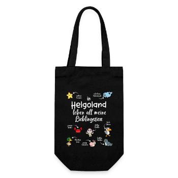 Meine Lieblingstiere in Helgoland - Geschenkbeutel für Flaschen - Schwarz - Vorne