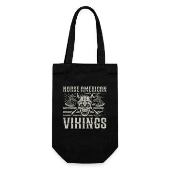 Norse American Vikings Us Independence Day - Gift Bag for Bottles - black - Front
