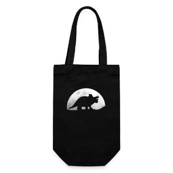 Dinosaur Moon Triceratops Dino Paleontology - Gift Bag for Bottles - black - Front