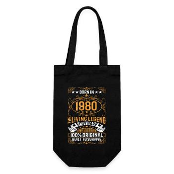 Geboren 1980 Die Lebende Legende Limited Edition - Geschenkbeutel für Flaschen - Schwarz - Vorne