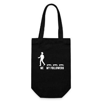 Me and my followers men squirrels - Gift Bag for Bottles - black - Front