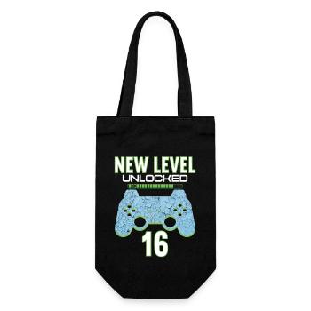 16 Years old 16 birthday outfit Gamer Gaming - Geschenkbeutel für Flaschen - Schwarz - Vorne