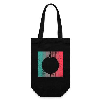 Apricot Fruit Lover Retro Veggie Diet Gift idea - Gift Bag for Bottles - black - Front