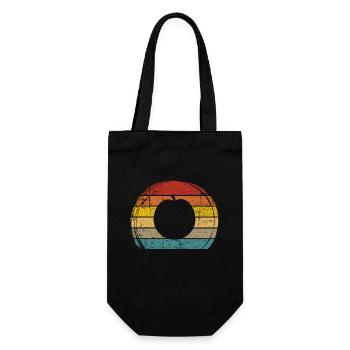 Apricot Fruit Lover Retro Veggie Diet Gift idea - Gift Bag for Bottles - black - Front