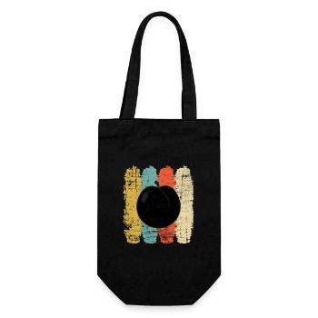 Apricot Fruit Lover Retro Veggie Diet Gift idea - Gift Bag for Bottles - black - Front