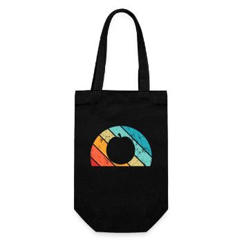 Apricot Fruit Lover Retro Veggie Diet Gift idea - Gift Bag for Bottles - black - Front