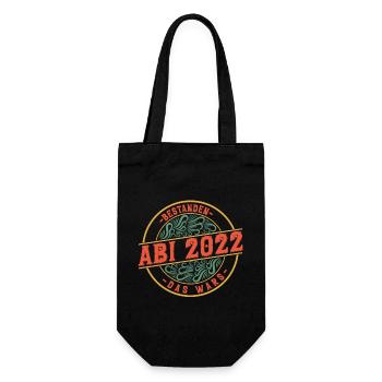 Abitur Gymnasium Damen und Herren Abi 2022 - Geschenkbeutel für Flaschen - Schwarz - Vorne