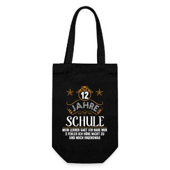 Abitur Gymnasium Damen und Herren Abi 2022 - Geschenkbeutel für Flaschen - Schwarz - Vorne
