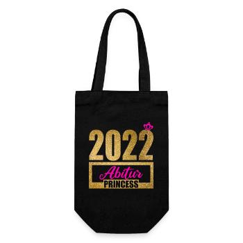 Abitur Gymnasium Damen und Herren Abi 2022 - Geschenkbeutel für Flaschen - Schwarz - Vorne