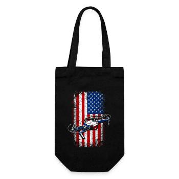 Usa Drapeau américain Drone - Sac à bouteille - noir - Devant