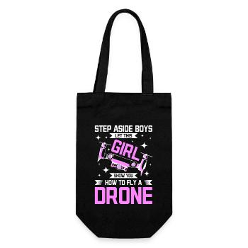 Laissez cette fille vous montrer comment piloter un drone - Sac à bouteille - noir - Devant