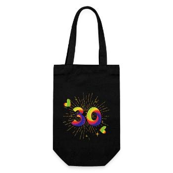 Tie-dye 30th Birthday Party 30 Years Old - Gift Bag for Bottles - black - Front