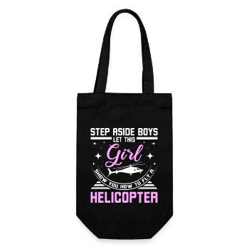Laissez cette fille vous montrer comment piloter un hélicoptère - Sac à bouteille - noir - Devant
