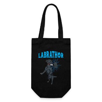 Labrathor Labrador Retriever Golden Retriever - Gift Bag for Bottles - black - Front