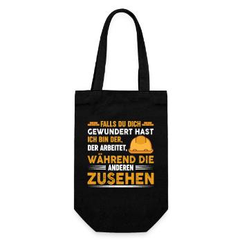 Maurer Lustige Sprüche - Geschenkbeutel für Flaschen - Schwarz - Vorne