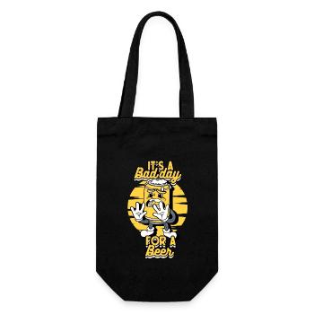 It's a bad day for a beer funnier - Gift Bag for Bottles - black - Front