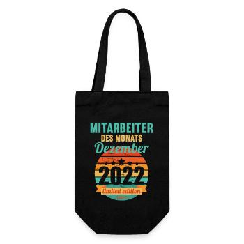 Mitarbeiter des Monats Dezember 2022 - Geschenkbeutel für Flaschen - Schwarz - Vorne