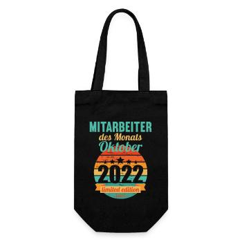 Mitarbeiter des Monats Oktober 2022 - Geschenkbeutel für Flaschen - Schwarz - Vorne