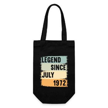 Né en juillet 1972 50 ans 50s 50e anniversaire - Sac à bouteille - noir - Devant