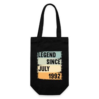 Geboren July 1992 30 Jahre 30er 30.Geburtstag - Geschenkbeutel für Flaschen - Schwarz - Vorne