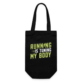 Running Is Tuning My Body Runner Marathon Trail - Gift Bag for Bottles - black - Front