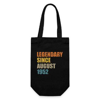 Born August 1952 70 years 70s 70th birthday - Gift Bag for Bottles - black - Front