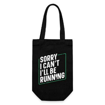 Sorry I can't, I will - Gift Bag for Bottles - black - Front
