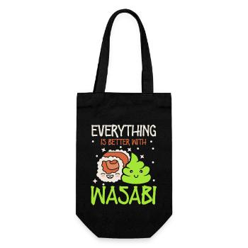 Alles Ist Besser Sushi-liebhaber Japan - Geschenkbeutel für Flaschen - Schwarz - Vorne