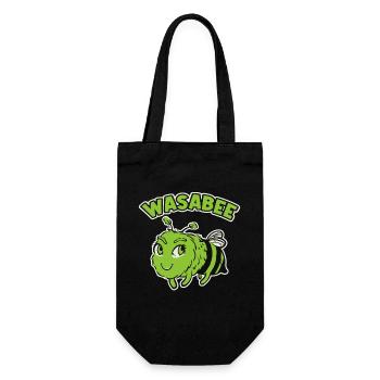 Wasabee Sushi-liebhaber Japan Japanisches Essen - Geschenkbeutel für Flaschen - Schwarz - Vorne