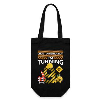 Je serai 9 9 ème anniversaire de la fête à thème de la construction - Sac à bouteille - noir - Devant