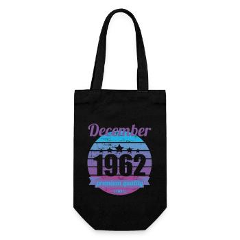 Né en décembre 1962 60 ans 60s 60e anniversaire - Sac à bouteille - noir - Devant
