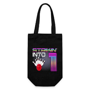 Striking Into 1 Bowling Bowler 1st Birthday - Gift Bag for Bottles - black - Front